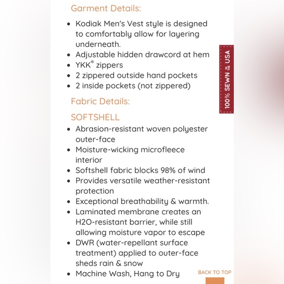 Cooper River Fleece, Kodiak Vest. Men’s. - Picture 12 of 12